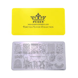 PUEEN Nail Art Stamping LOVE BOX II 02-4 Lover Collection Plates - 125x65mm Unique Nailart Polish Stamping Manicure Image Plate Accessories Kit BH000665