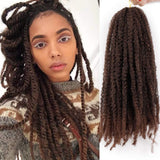 AISI BEAUTY Marley Twists Hair Kinky Hair for Braiding 18 inch Marley Hair Kinky Curly Braiding Hair Extension(1B-30#)