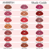 Ambreesh 24 Karat Lips - Long Lasting Liquid Matte Lipstick - Waterproof Vegan Formula, Peech Please