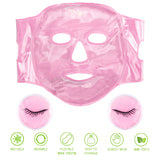 3 PCS Reusable Ice Face Eye Packs for Women Hot/Cold Compress Facial Packs with Gel Beads, Cold Packs, Stress Relief, Puffy Eyes, Dark Circles(Pink)