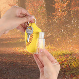 4 Pack Travel Bottles with Keychain Holder 1oz Portable Empty Keychain Bottle with Flip Plastic Squeeze Bottles Refillable Containers for Soap, Lotion, and Liquids