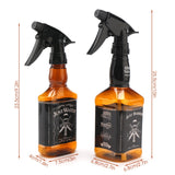 2 Pack 8.5oz&16.9oz Water Hair Spray Bottles, Segbeauty Empty Retro Barber Hair Salon Trigger Sprayer, Amber Plastic Spray Bottle with Adjustable Mist and Stream Settings for Hairstylist Hair Cutting