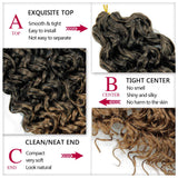 18inch Ombre color Deep Wave Braiding hair Extensions Bohemian Crochet Hair Braids Synthetic Deep Twist Crochet hair (5Packs, 1B/27)