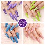 SEXY MIX Gel Nail Polish Kit with Nail Light, Soak Off Gel Nail Polish 4 Colors with Base and Top Coat, Mini 6W Nail Lamp Manicure Tools Gel Nail Kit