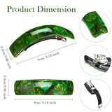 10 Pieces Retro Large Acrylic Barrettes Rectangular French Automatic Hair Clip for Women Girls Thick and Medium Hair (Mixed Color)