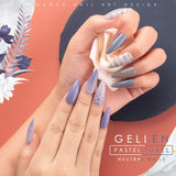 Gellen Gel Nail Polish Set - Neutral Grays Series Pastel Tone, Opaque 6 Nail Art Gel Colors Home Gel Nail Art Manicure Kit