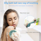 Silicone Back Brush and Loofah Set 2020 Updated 31inch Silicone Bath Scrubber 60g Skin Exfoliating Shower Sponge for Women and Men a lot of Foam Makes Easier to Exfoliate
