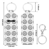 16 Pieces Chapstick Holder Keychains Volleyball Lipstick Balm Holder Keychain Clip-on Chapstick Sleeve Pouch with 16 Pieces Metal Clip Cords for Chapstick Tracker