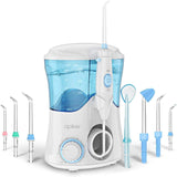 Oral Irrigator, Apiker Power Dental Flosser with 8 Multifunctional Tips, 600ML Capacity and 10 Water Pressure, Professional Water Power Pick for Family Teeth Cleaning, Braces and Bridges Care