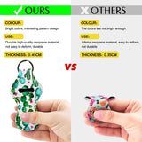 10 Pairs Vibrant Chapstick Holder Keychains, Neoprene Lipstick Holder Keychain Protective Cases with Wristlet Lanyard, Portable Balm Holders Pouch for Girls Women - Convenient & Lovely (Style 4)