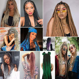 Ubeleco 8 Packs Pre-stretched Braiding Hair 24 Inch Yaki Texture Hair Extensions Hot Water Setting Professioanl Synthetic Fiber Crochet Braids (#30)