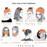 Nicute Boho Turban Headbands with Button Elastic Facemask Holder Cotton Knotted Wide Hair Bands for Women and Girls(Pack of 4)