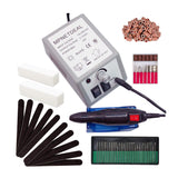 Mpnetdeal Electric Nail Drill Machine Nail File e File Drill Set Kit for Acrylic Nails Gel Nail Glazing Nail Drill Nail Art Polisher Sets Toe Nail Drill Grinder (Gray)