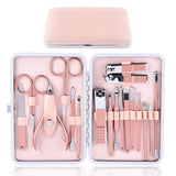 Keador Nail Clippers Sets, Manicure Set 18 in 1 Grooming Kit Stainless Steel Professional Pedicure Set, Nail Tools with Travel Case, Pedicure and Manicure Kit (Rose Red)