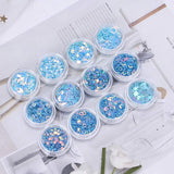 GOTONE 48 Boxes Nail Sequins, Mix Shaped Holoqraphic Paillette Iridescent Manicure Make Up DIY Decoration for Face Body Cellphone Case