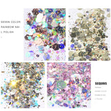 12 boxes Colorful Christmas Glitter Powder Dust Nail Art Glitter Powder Tips Decoration Festival Glitter Cosmetic Face Hair Body Art Glitter Nail Art