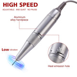 Professional Nail Drill Machine, AZ GOGO 30000RPM Rechanreable Portable Nail Drills for Acrylic Gel Nails - New Upgraded Electric E File With LCD Display