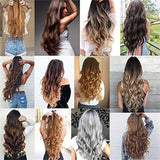 7Pcs 16 Clips Curly Straight Clip in Hair Extension Full Head Synthetic Hair Extension