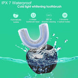 Automatic Toothbrush,360° Sonic Teeth Whitening, Electric Toothbrush Teeth Whitening Kit with LED Light,Black