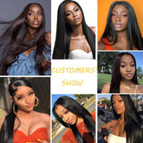 10A Human Hair Straight Bundles Brazilian Virgin Straight Hair 3 Bundles 100% Unprocessed Weave Hair Human Bundles (20 22 24)