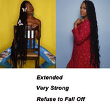 4 Packs 36 Inch New Soft Locs Crochet Hair, Faux Locs Natural Butterfly Locs Crochet Braids (36 Inch, 4Pack, 1B#)