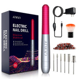 ATMOKO Electric Nail Drill, Professional Nail Drill Kit For Acrylic Nail | Portable Electric Nail File for Gel Nail | Manicure Pedicure Polishing Shape Tool with 6Pcs Nail Drill Bits | Home Salon Use