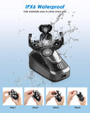 5 in 1 Bald Head Shaver for Men with IPX7 Waterproof Technology, LCD Display and Fast Charging, Grooming Kit Head Shaver, Beard and Nose Hair Trimmer, Hair Clipper(Sliver)