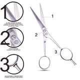 Professional Salon Shears Hairdressing Scissors Barber Shears 6.5" Straight Handle - Forgica