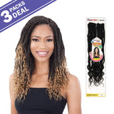 FreeTress Crochet Braids 2X Hippie Braid 12" (3-PACK, T30)