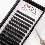 3 Packs Real Mink Lash Extensions Individual C Curl Mink Eyelash 12mm 14mm Single Length and 8-14 Mixed Length Extension Each one Pack(C Curl)