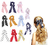 Hair Scrunchies, Fashionclubs Bownot Hair Scrunchies Elastic Chiffon Bow Scrunchies for Hair Scrunchy Hair Bands Hair Rope Ties Hair Bow Ponytail Holder Accessories for Women Girls, 11 Pack