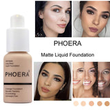3 Pack Liquid Foundation,Matte Oil Control Concealer Foundation Cream,PHOERA Long Lasting Waterproof Matte Liquid Foundation for Women Girls (104 Buff Beige-30ml)