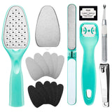 Happy Will 8 in 1 Professional Pedicure kit Foot Rasp Stainless Steel Foot File Callus Remover Kit for Women Men Home Travel Foot Care Kit