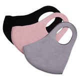 6 pcs Made of Ice Silk Fabric, Polyester,Washable Reusable Cloth Unisex Dustproof (3 color)