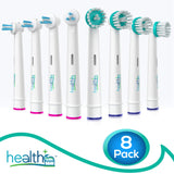 Compatible Oral-B Electric Toothbrush Ortho and Power Tip Bristle Replacement Head - 8-Pack | Braces Brush Heads with Dupont Bristles | Interproximal Clean with Orthodontic Brushes | Clean Retainers