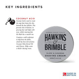 Hawkins and Brimble Shaving Cream 100ml / 3.4 fl oz - Male Shave Soap Lotion Good Lather | Lightly Fragranced Nice Aroma