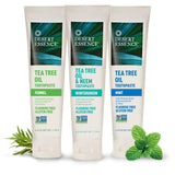 Desert Essence Tea Tree Oil & Neem Toothpaste - 6.25 Oz - Pack of 6 - Refreshing Rich Taste - Baking Soda & Essential Oil of Wintergreen - Antiseptic - Natural Ingredients - Fluoride & Gluten Free