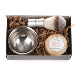 Men's Shaving Kit: 3-Piece Shaving Soap Gift Set with Ultra Rich Soap, Stainless Steel Shave Bowl & Easy-Grip Brush, Light Bay Rum Scent, Handsomely Gift Boxed by Tatum & Shea (Bay Rum)