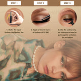 Ponwec 10 Pairs Magnetic Eyelashes and Magnetic Eyeliner Kit for 3D Magnetic Lashes Natural Look, Come with Professional Applicator Reusable&Waterproof 3D Lashes With Tweezers(5 Looks)