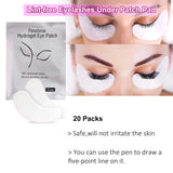 18 in 1 Eyelash Extension Kit, mcwdoit C Curl Eyelash False Lashes Strip Graft Glue Tweezers Kit Lint-free Eyelashes Under Patch Pad Eyelash Brush Cotton Swabs Cup Rings Bag Set