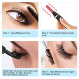 Heated Eyelash Curler for Women Long Lasting Curl Eye Tools Quick Heating Electric Eyelash Curler USB Rechargeable Portable Electronic Eye Lashes Curler