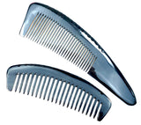 Wide Tooth Comb and Fine Tooth Combs,Buffalo Ox Horn Comb for Women Men (2PCS)