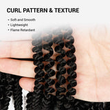 4 Packs 8 Inch AU-THEN-TIC Spring Twist Crochet Hair Bomb Twist Crochet Braids Hair for Passion Twist and Butterfly Locs Hair Extensions (4 Pack, 1B)