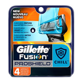 Gillette Fusion ProShield Chill Cartridges - 4 ct, Pack of 3