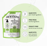 JR Watkins Gel Hand Soap Refill Pouch, Aloe and Green Tea, 6 Pack, Scented Liquid Hand Wash for Bathroom or  Kitchen, USA Made and Cruelty Free, 34 fl oz (packaging may vary)