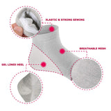 Runee Moisturizing Gel Heel Socks Open Toe For Dry, Hard, Rough, And Cracked Skin - Treatment Care For Softer Heel, 3 Pair