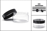 4oz Container with Lids 50 Pack Clear Plastic Round Storage Jars Wide-Mouth Plastic Containers Jars with Lids for Storage Liquid and Solid Products