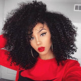 18" 7PCS 120g Afro Curly Hair Clip In Hair Extensions Human Hair Double Weft Brazilian Virgin Hair Full Head Clip In Remy Human Hair Extensions for Africa America Black Women