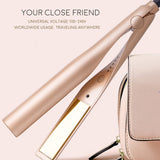 Hair Curler 2 in 1 - Ceramic Straightener and Curlers in one, Wet to Dry Hair Styler Flat Iron No Damage to Hair