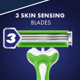 Gillette Sensor3 Men's Disposable Razor, Sensitive, Mens Razors / Blades, 8 Count (Pack of 2)